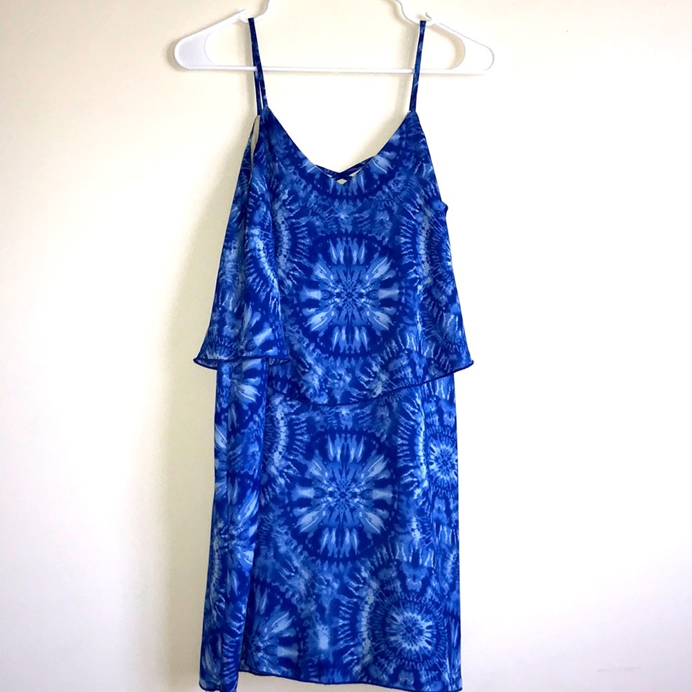 Blue tie dye summer dress